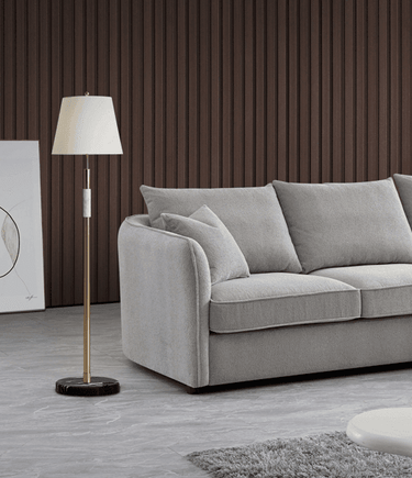 Aluxo Rubin Curved Corner Chaise Sofa in Pebble Boucle - Luxe Comfort Design for Modern Interiors - UK Luxury Furniture